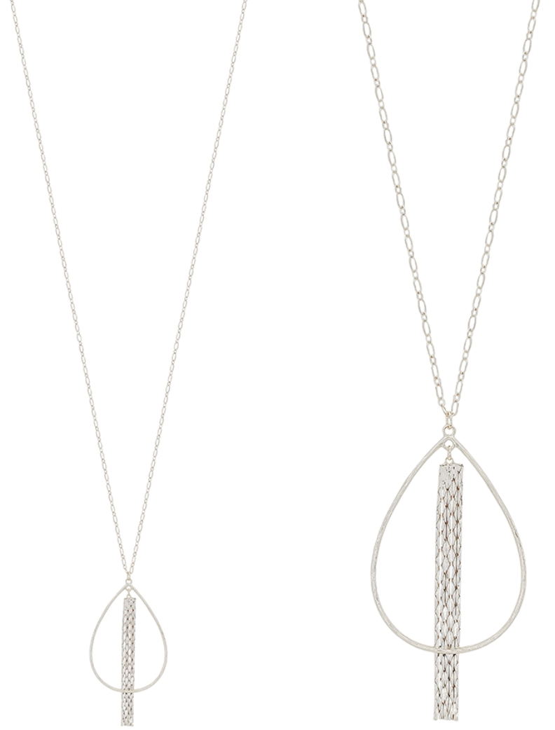 WH Open Teardrop Necklace