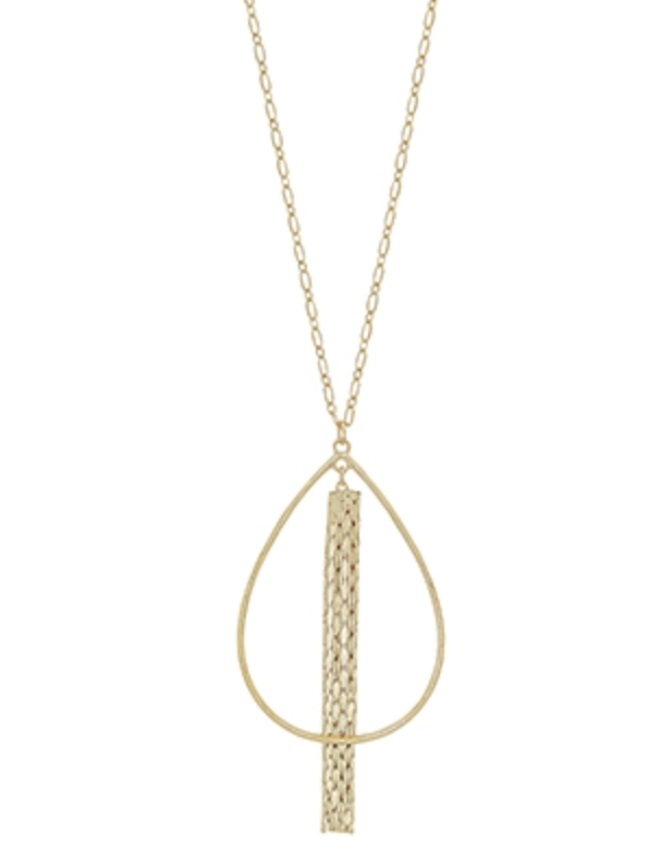 WH Open Teardrop Necklace