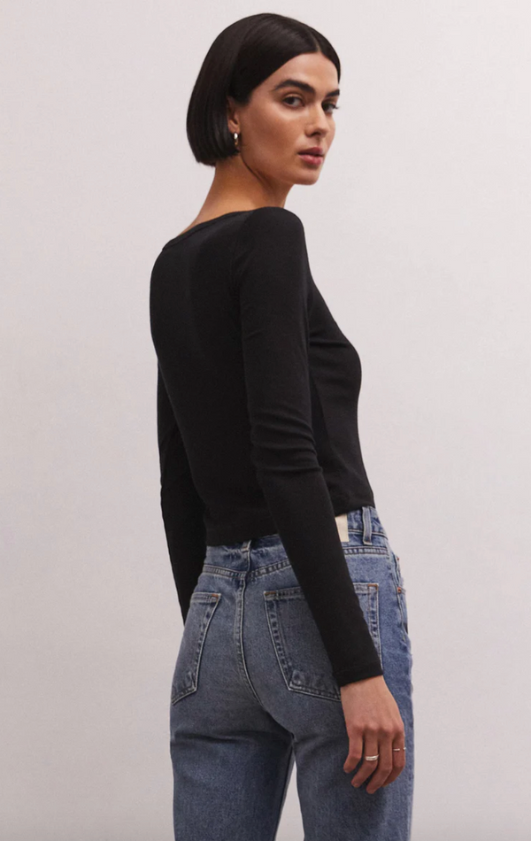 Zsup Rib Scoop Neck LS