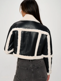 LAC Fur Trim Leather Jacket