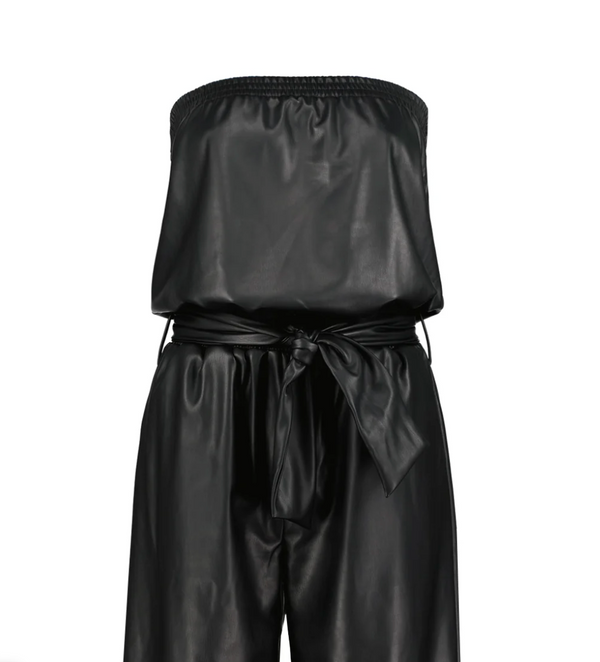 B&Y Faux Leather Jumpsuit