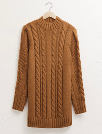 Zsup Cable cknit Dress-Camel