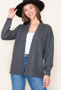 STC Open Front Cardi-Char