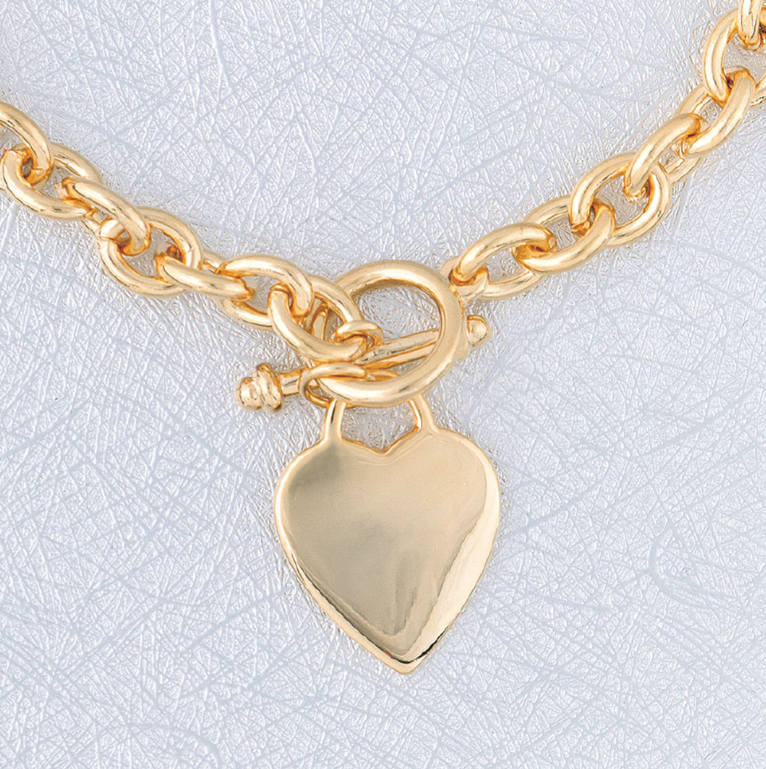 SA Heart Toggle Necklace