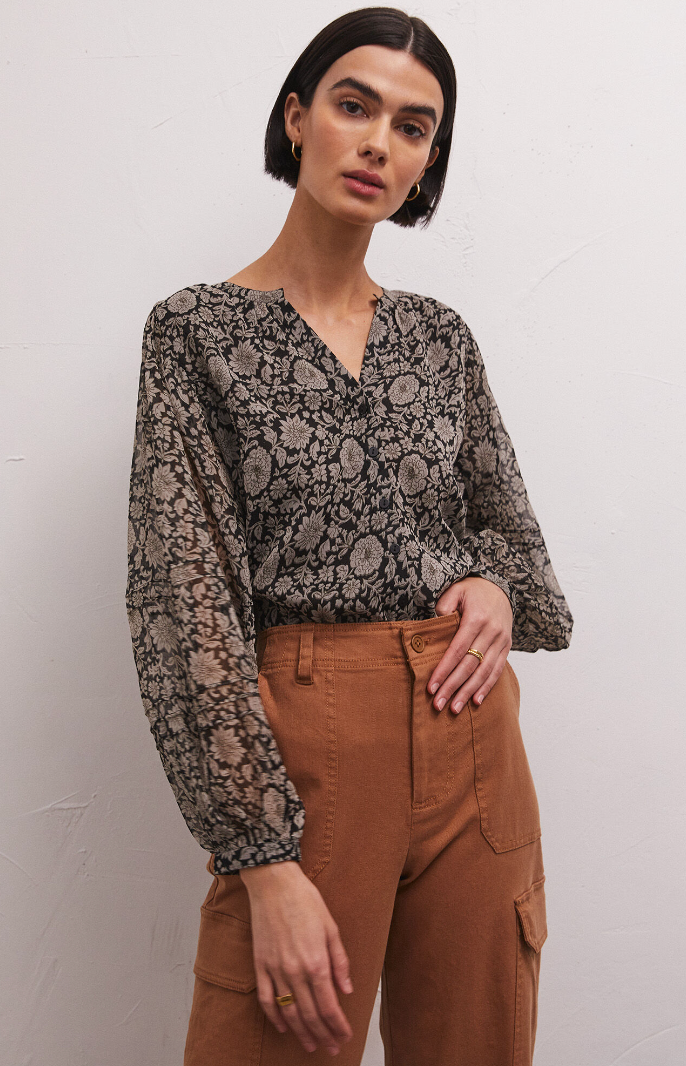 Zsup Floral Flowy Trinity Blouse