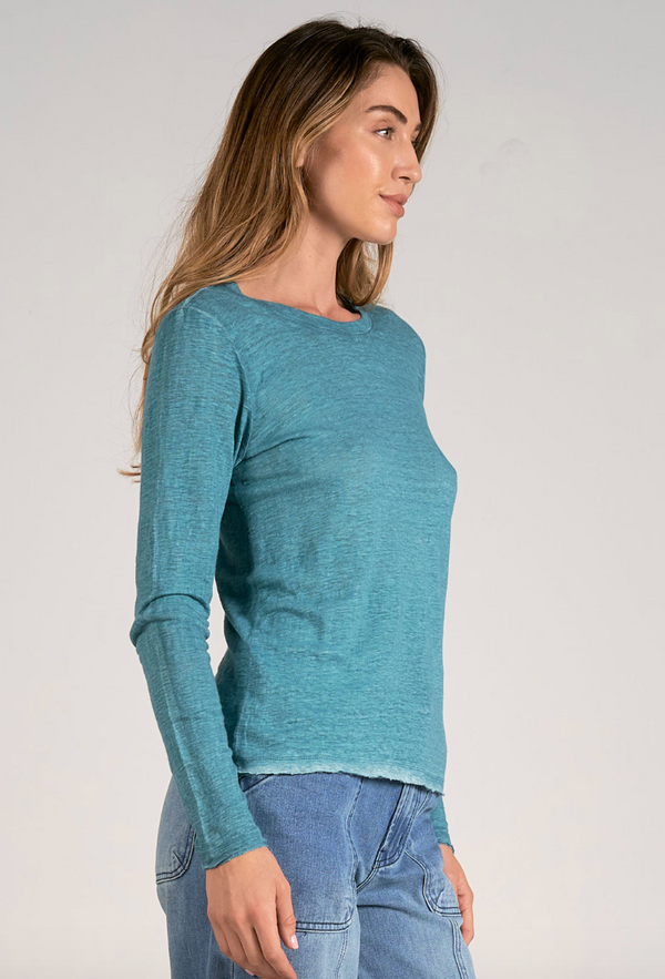 ELN Long Sleeve Tee-Teal