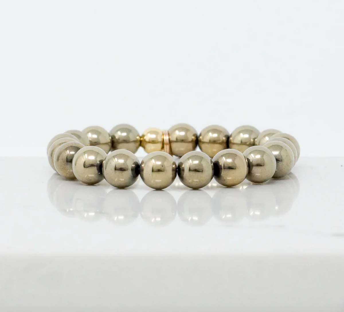 Jen Natural Hematite Bracelet-Gold