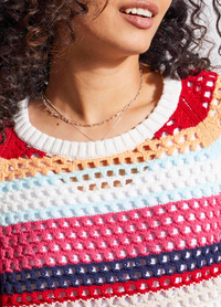 TRBL Stripe Open Knit Sweater