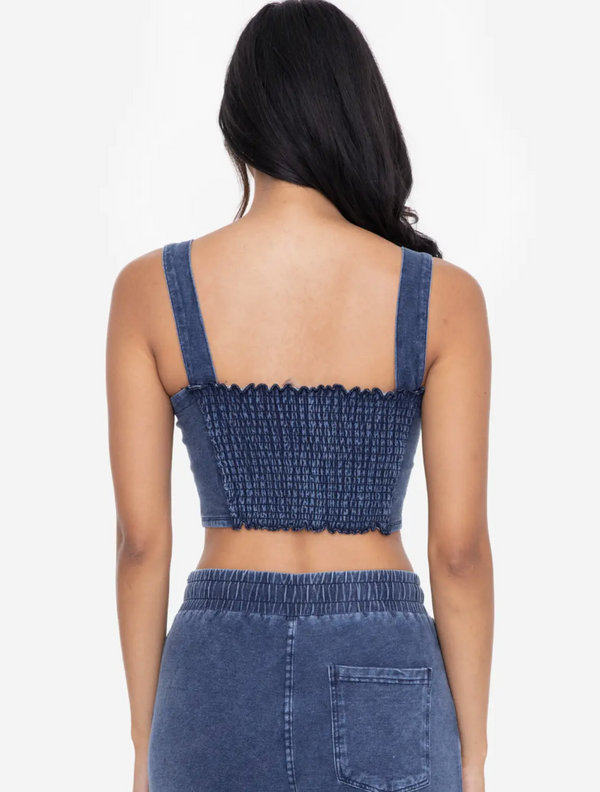 MOB Denim Crop Top