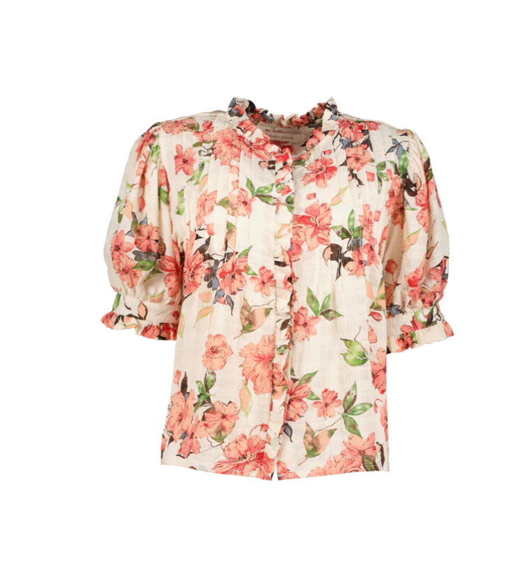 B&Y Puff Sleeve Floral Blouse