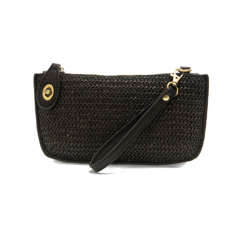 JS Solid Straw Mini Wristlet