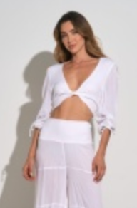 ELN Cross Front Top-White
