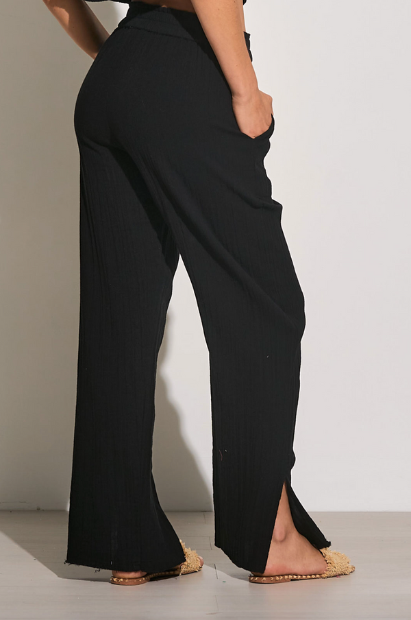 ELN Gauze Beach Pant-BLK