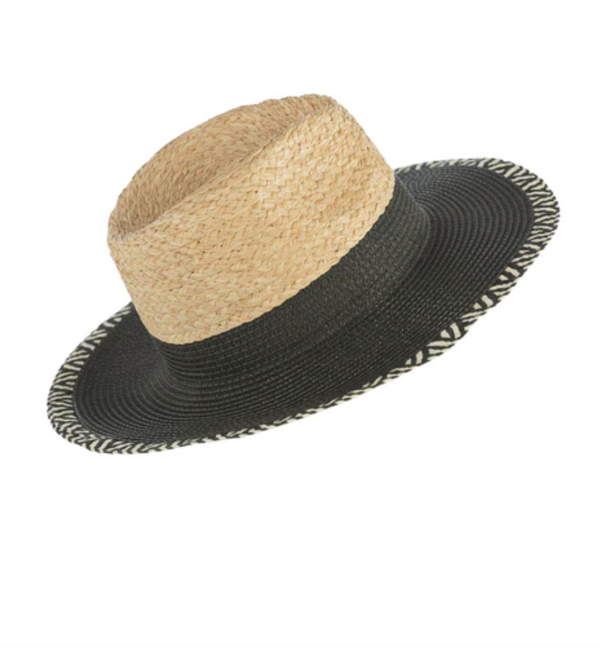 Shir Sun Hat-Blk/Tan