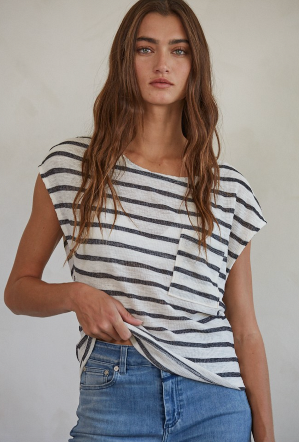 BT Stripe Top-Blk/Wht