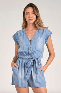 ELN Chambray Belt Romper