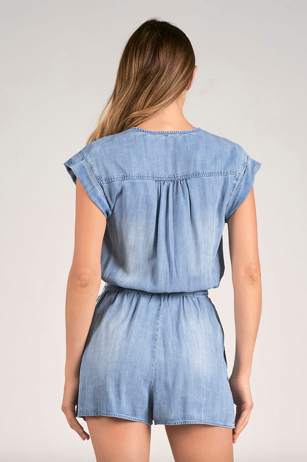ELN Chambray Belt Romper