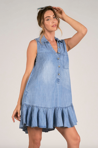 ELN Chambray Collared Dress