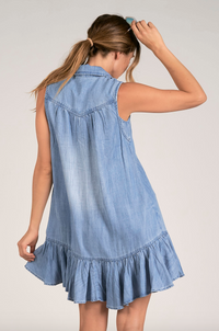 ELN Chambray Collared Dress