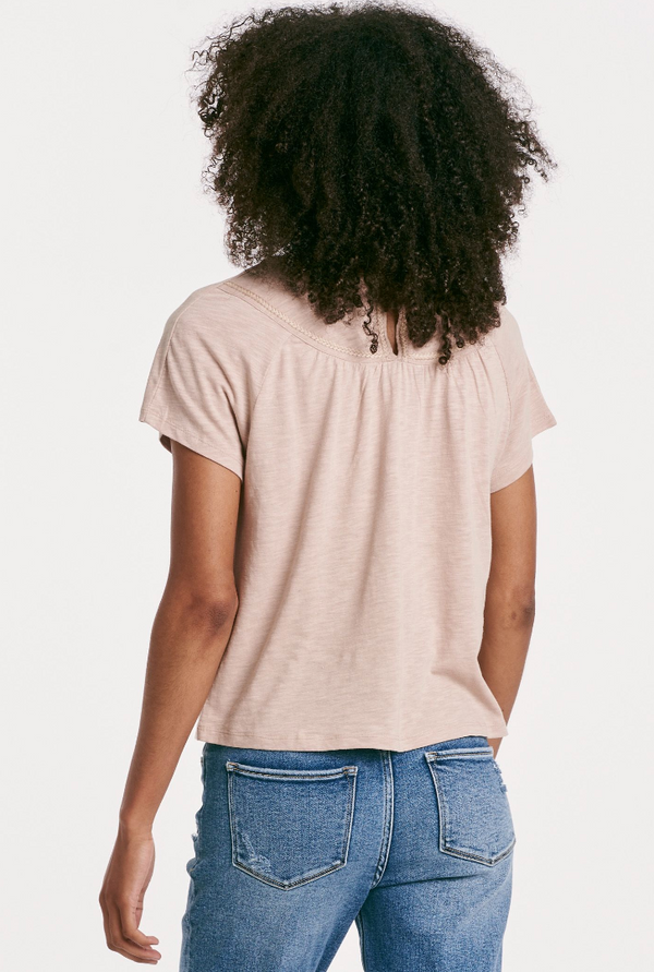 AL Braid Trim Tee-Sand