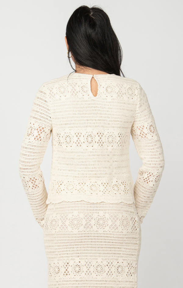 Dex Scallop Crochet Sweater