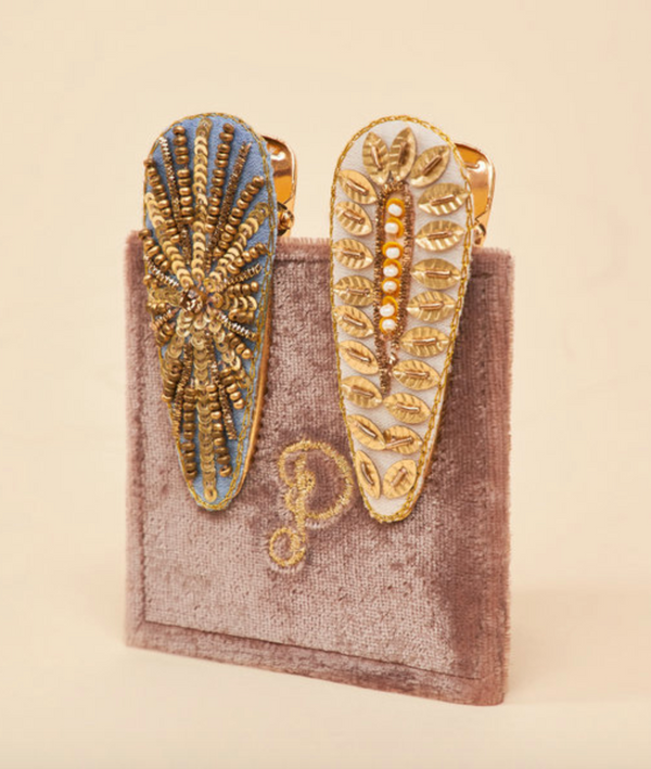 Jeweled Barrette Set
