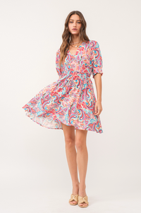 AL Smock Slv Elbow Dress