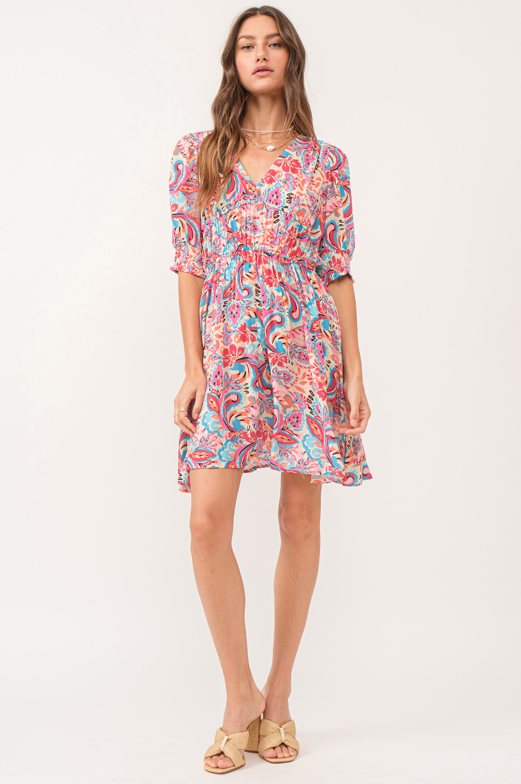 AL Smock Slv Elbow Dress