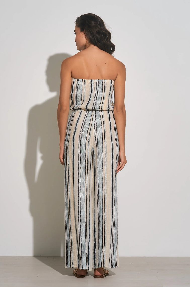 ELN Stripe Strapless Jumpsuit