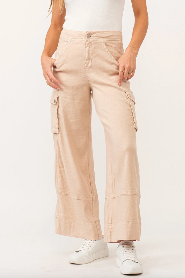 DJ Wide Leg Cargo-Sand