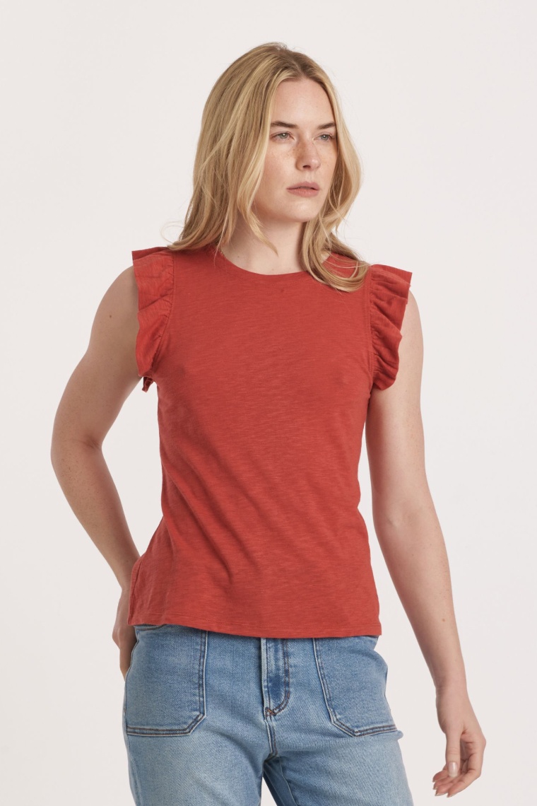 AL Ruffle Trim Tank