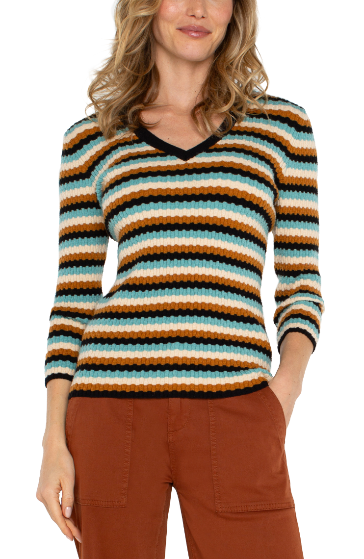 LVRP Striped V-Neck Sweater