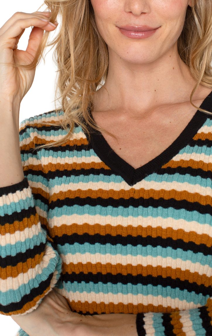 LVRP Striped V-Neck Sweater