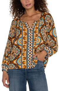 LVRP Button Front Woven Blouse