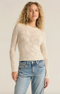 Zsup Tibi Mesh Top-Ivory