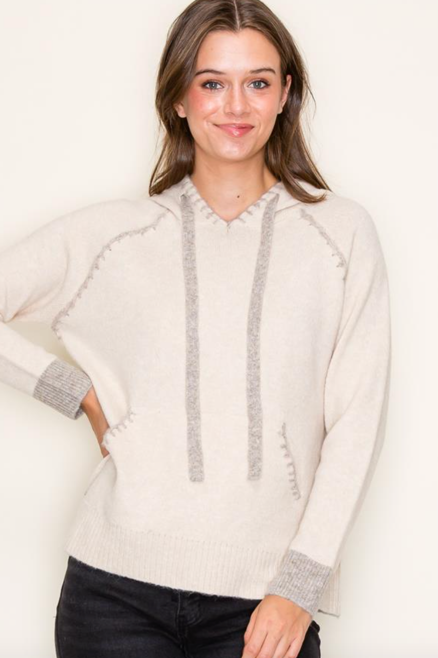 STC Stitched Edge Pullover-Oatmeal