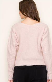 STC Button Down Cardigan-Blush