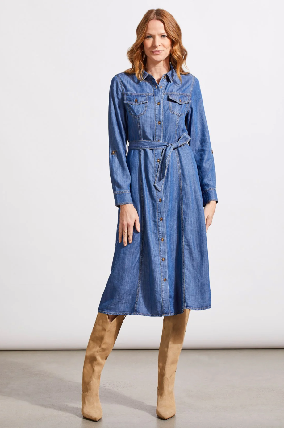 TRBL Chambray Midi Dress