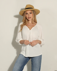 VM Peasant Blouse-Ivory