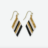 INK Zelda Angled Stripe Diamond Earrings