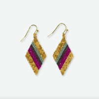 INK Zelda Angled Stripe Diamond Earrings