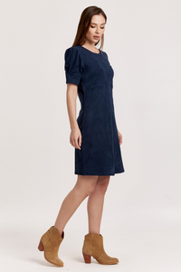 AL Demi Suede Dress-Navy