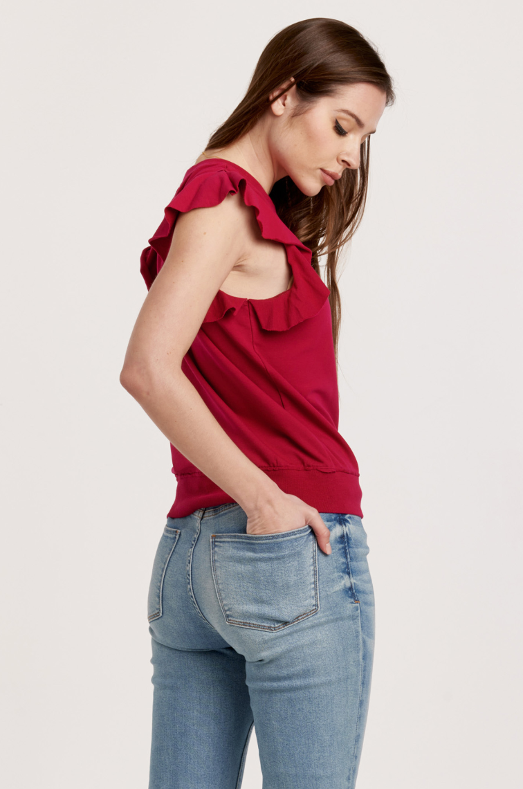 AL Layla Sleeveless Sweatshirt-ruby