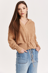 AL Bowie Hooded Sweater-Wheat