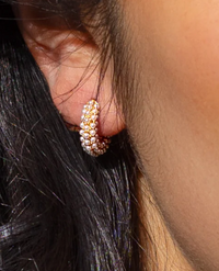 P+J Mini Pearl Hoops