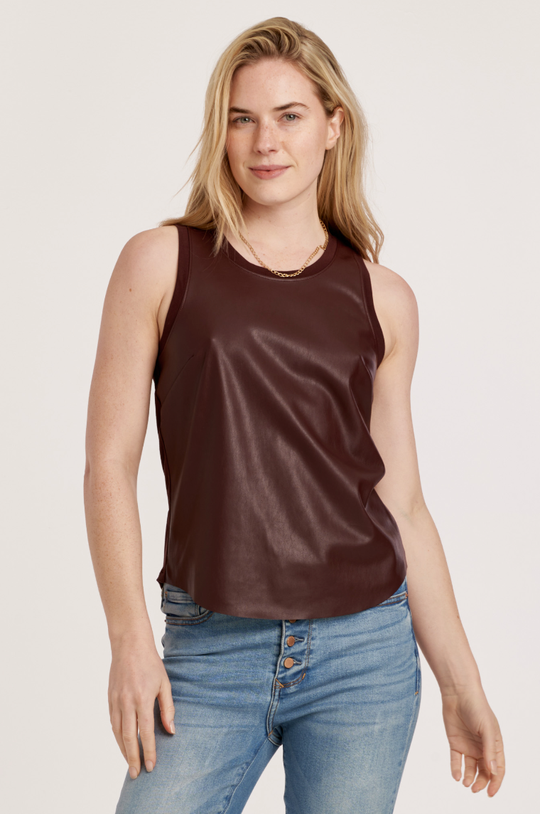 AL Carmela Faux Leather Tank