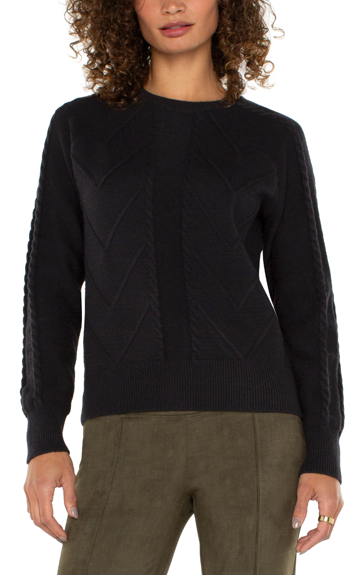 LVRP Cable Detail Sweater - Black