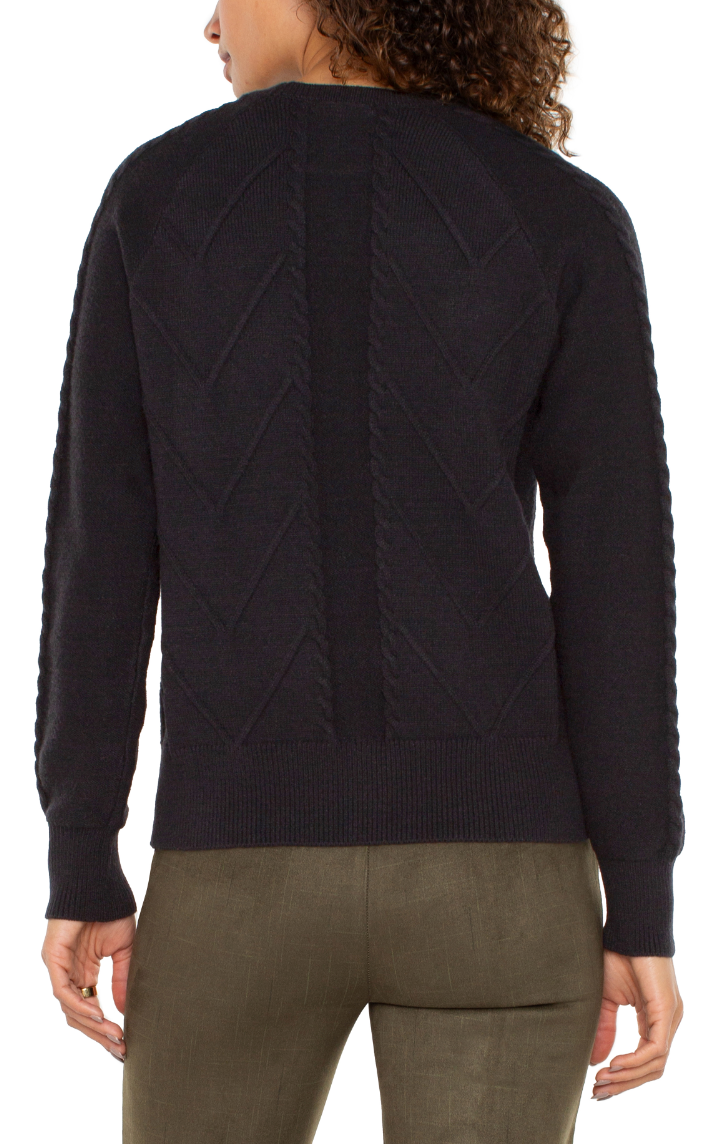 LVRP Cable Detail Sweater - Black