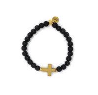 JEN Cross Onyx Stone Bracelet