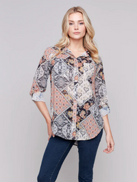 CHB paisley Button Blouse